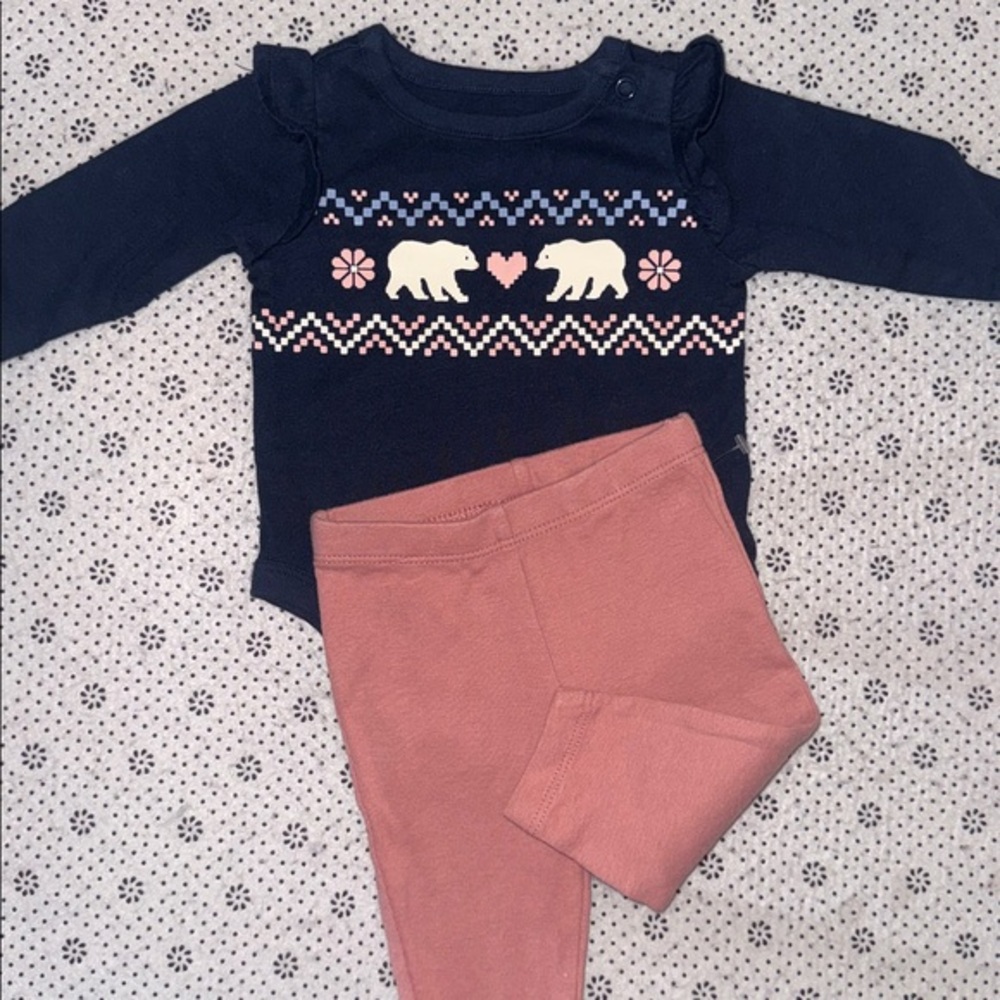 🛍 CUTE Little GIRLS OUTFIT SIZE 0-3 MONTHS 🛍